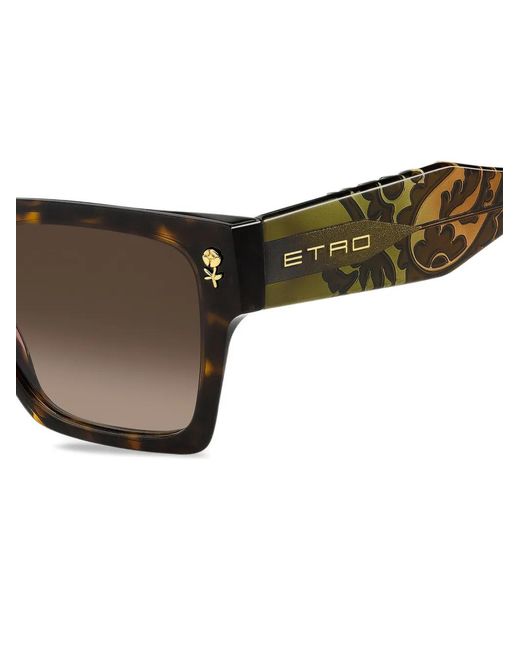 Etro Gray Square-Frame Sunglasses