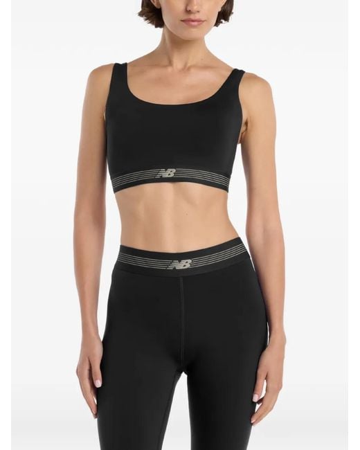 New Balance Black Ac Plush Band Bra