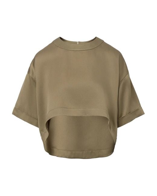 Il Volo Natural Anais Cropped Short-Sleeve T-Shirt