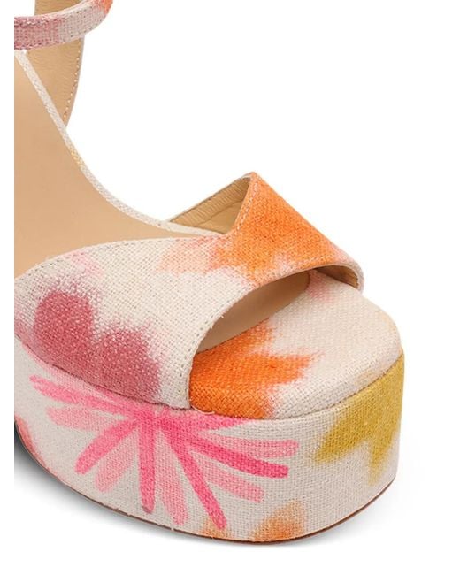 Castaner Pink Patterned Buckle Sandals