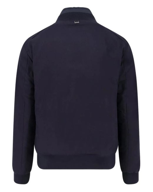 Corneliani Blue Zip Padded Jacket for men