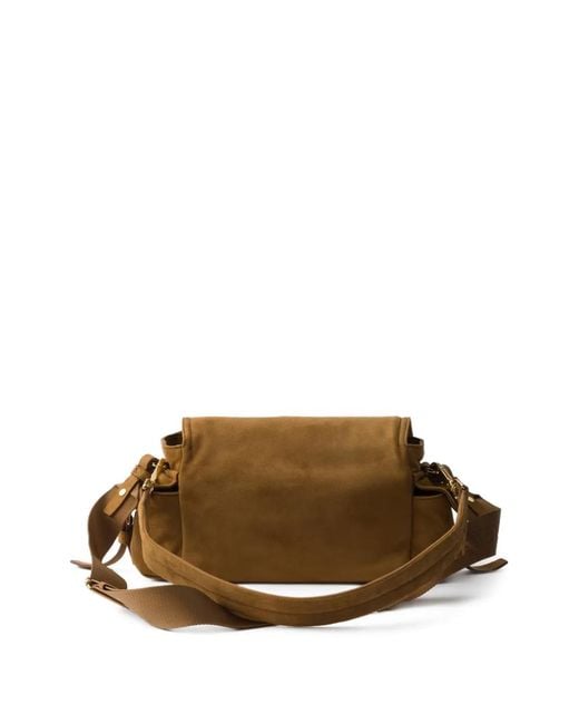 Bolso De Hombro Explore Mediano Prada de color Brown