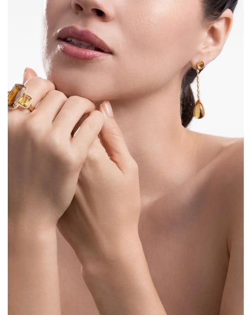 Goshwara Yellow Citrine And Diamond Earrings