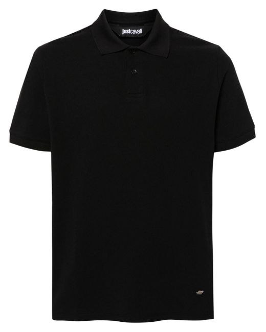 Just Cavalli Poloshirt aus Pikee in Black für Herren