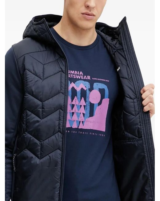 Peak Performance Blue Elevate Quilted Hooded Jacket for men