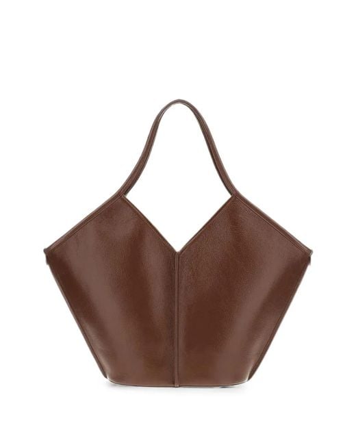Hereu Brown Calella Leather Shoulder Bag