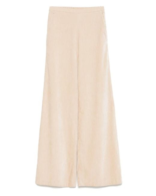 Forte_forte Natural Wide-Leg Trousers With High Waist