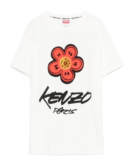 KENZO White Boke-Flower Paris T-Shirt