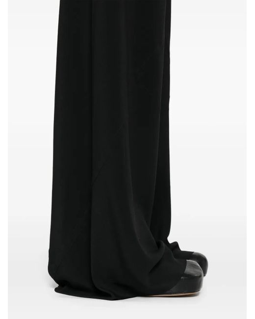 Rick Owens Black Cotton-Blend Trousers