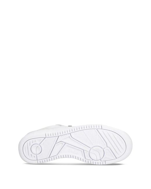 Polo Ralph Lauren White Panelled Logo-Embroidered Sneakers for men