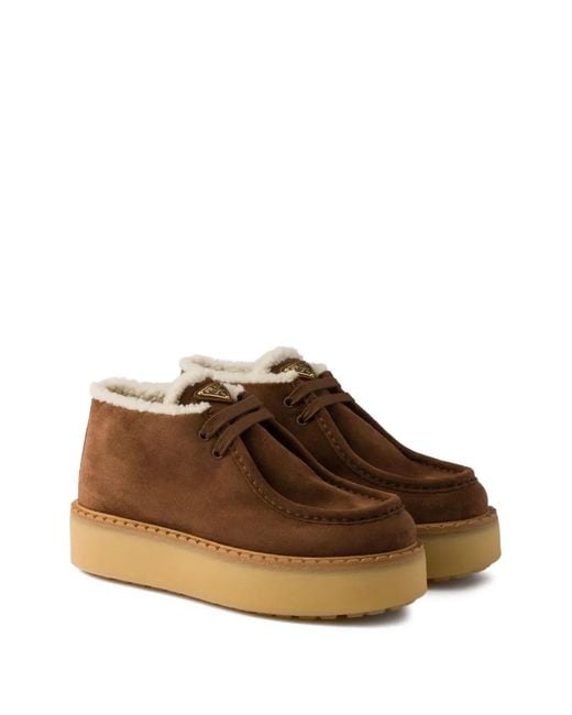 Prada Brown Suede Chukka Boots