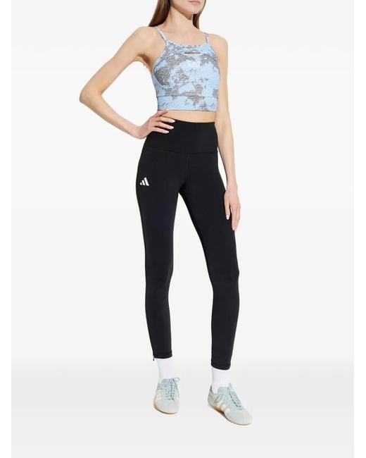 EA7 Blue Sleeveless Crop Top