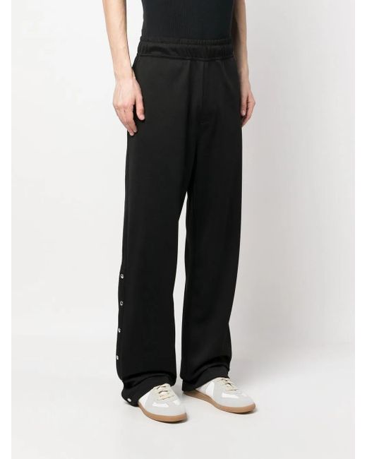 Lanvin Black Press-Stud Track Pants for men