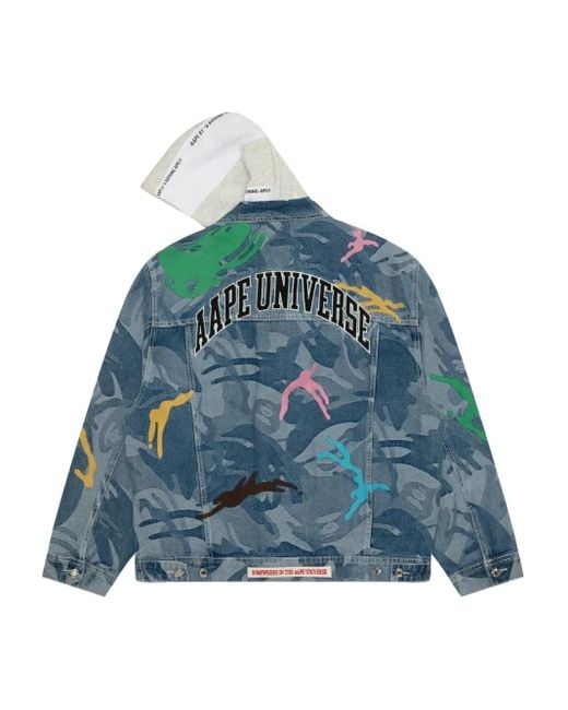 Aape By A Bathing Ape Blue Logo Jacket for men