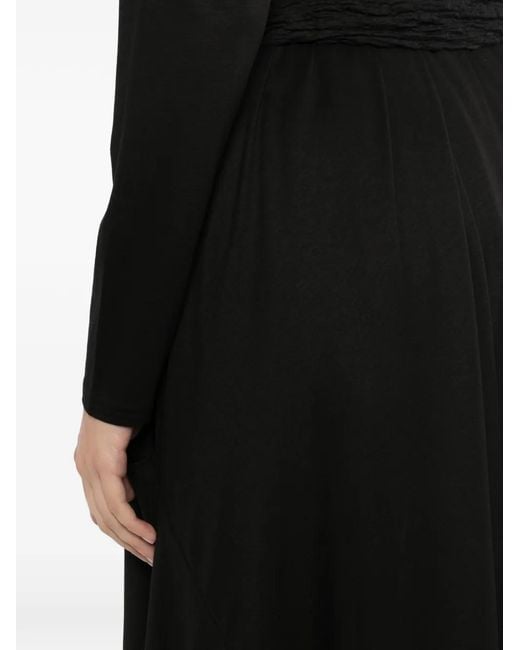 Limi Feu Black Asymmetric Open-Front Coat