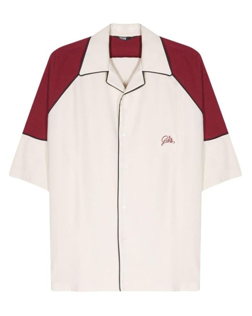 Camicia Comma Bowling di Gcds in Red da Uomo