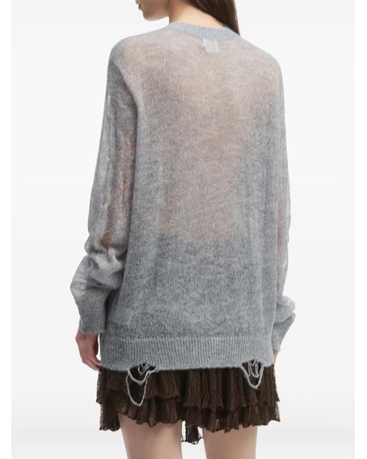 B+ AB Gray Pullover im Distressed-Look