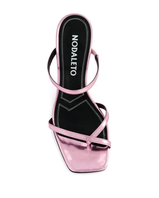 NODALETO Pink Angel A 90mm Leather Mules