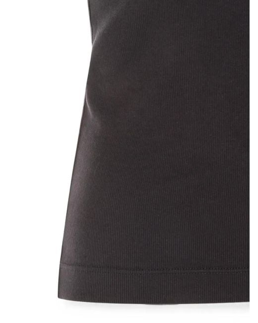 Brunello Cucinelli Black Ribbed-Knit Tank Top