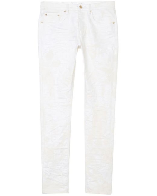 Jeans skinny P001 a vita bassa di Purple Brand in White da Uomo