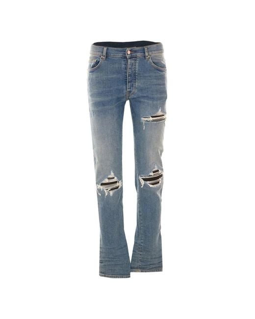 Amiri Blue Mx1 Distressed Jeans for men