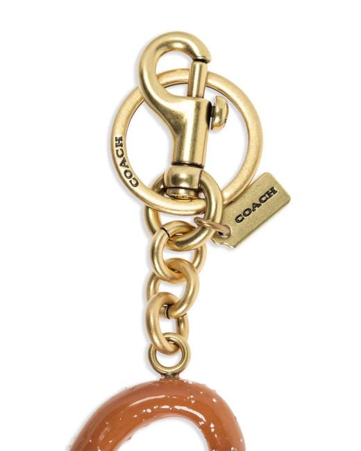 COACH Metallic Small Pretzel-Motif Bag Charm