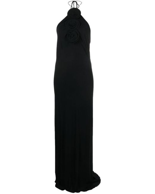 Magda Butrym Maxi-jurk Met Bloemenpatch in het Black