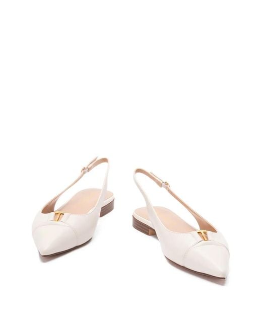 Twinset Natural Pointed Slingback Pumps