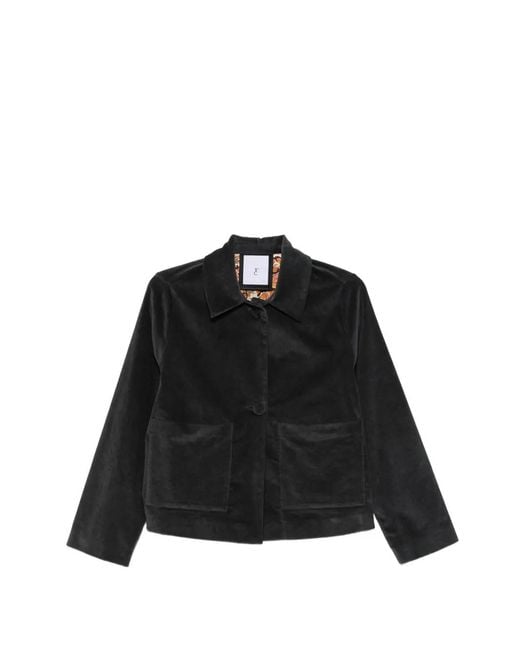 Whyci Black Button-Fastening Patch-Pocket Jacket