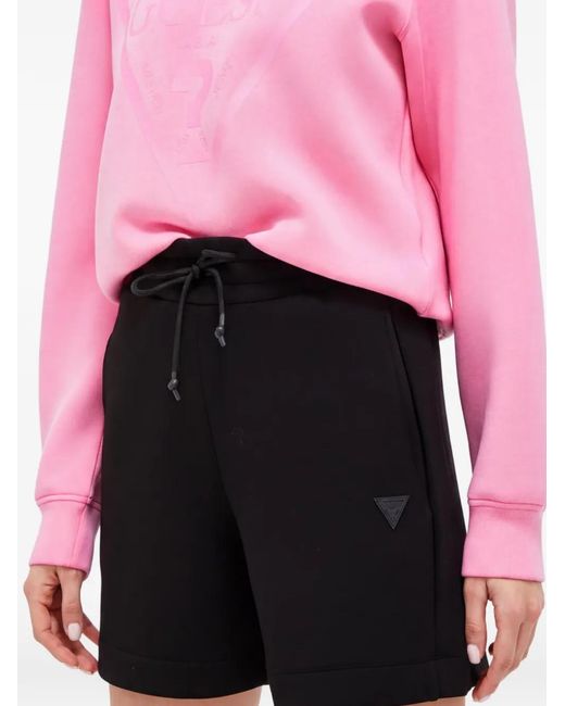 Guess Black Scuba Drawstring Shorts