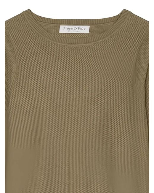 Marc O' Polo Green Waffle-Knit Sweater
