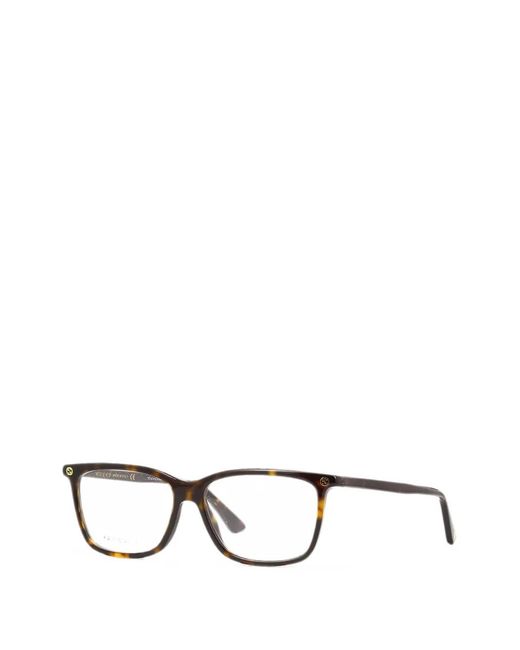 Gucci Black Rectangle-Frame Glasses