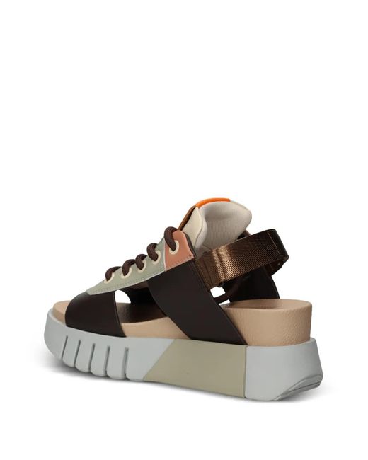 United Nude Brown Sandales Delta Sporty Ii À Plateforme
