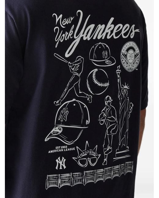 KTZ Blue Yankees Mlb Graphic-Print T-Shirt