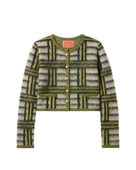 LaDoubleJ Green Cardigan Boutonné À Carreaux