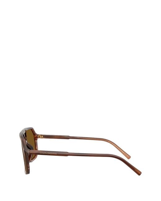 Dolce & Gabbana Brown Pilot-Frame Tortoiseshell Sunglasses