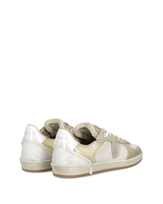 Philippe Model White Leather Panelled Sneakers