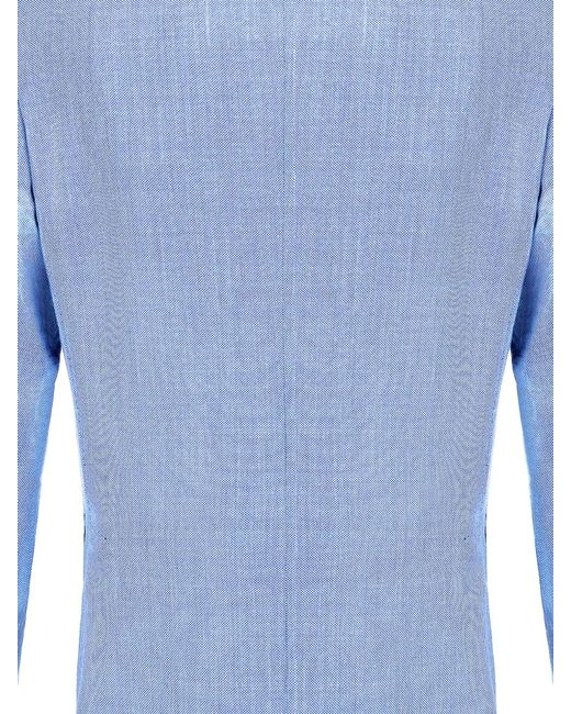 Billionaire Blue Double B Single-Breasted Blazer for men