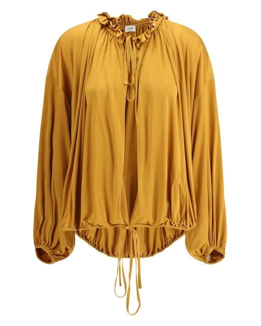Saint Laurent Orange Jersey Blouse