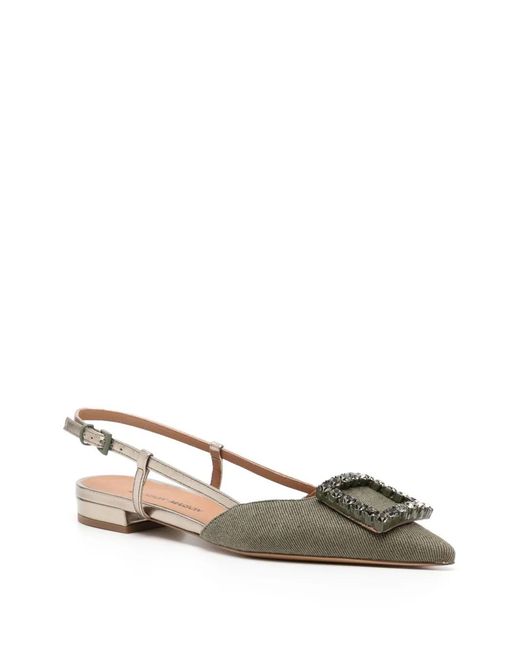 Madison Maison Green Khaki/ Sling Back Flat