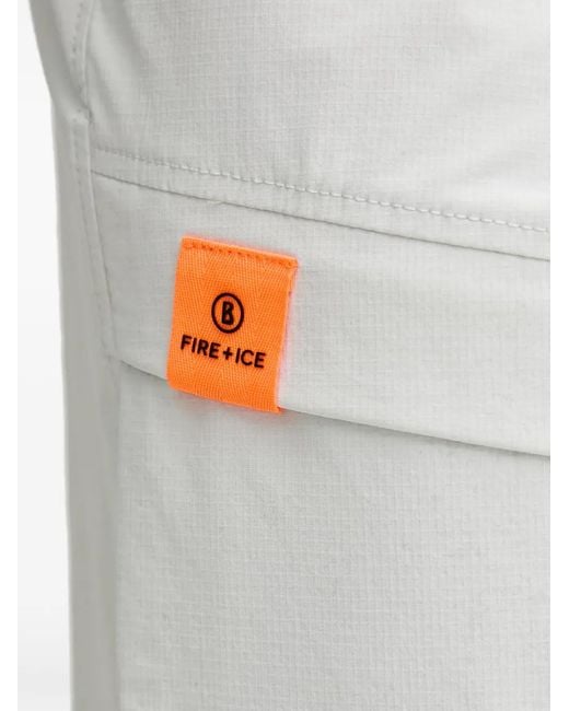 Bogner Fire + Ice Gray Caleb Logo-Patch Cargo Shorts for men