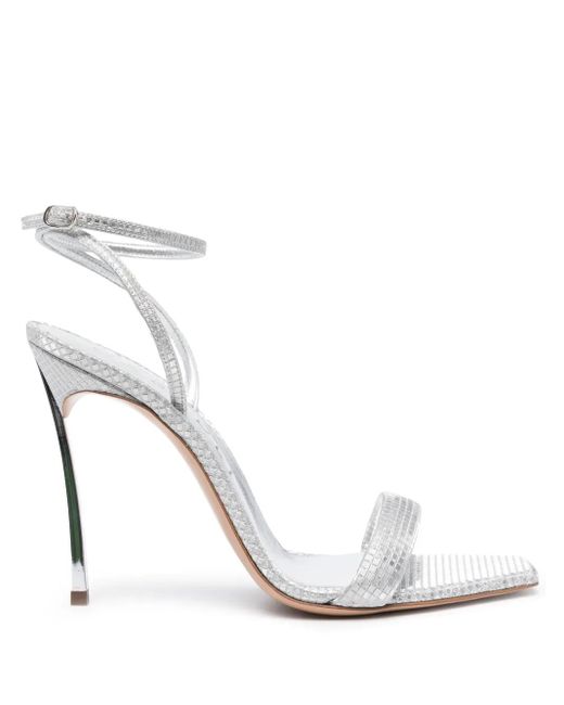 Casadei White Superblade Diadema 100Mm Sandals