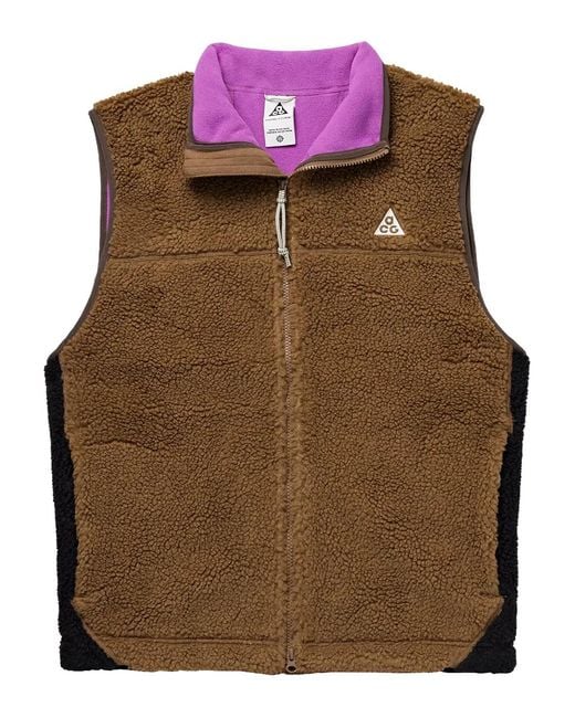 Nike Brown Canwell Glacier Therma-Fit Adv Zip-Up Vest for men