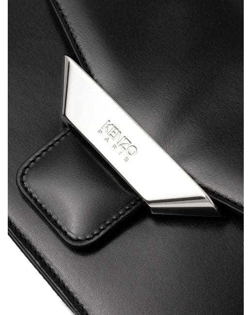 Sac Porté Épaule Ribbon En Cuir KENZO en coloris Black