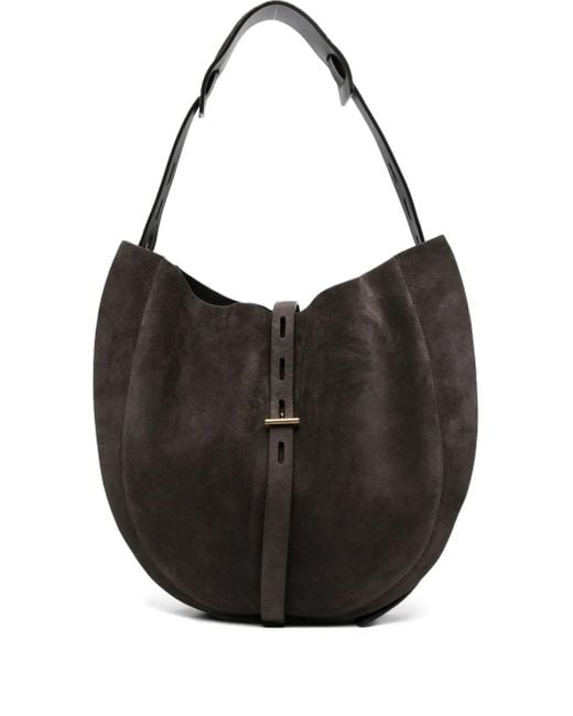 MINOBOSSI Black Liz Schultertasche aus Wildleder