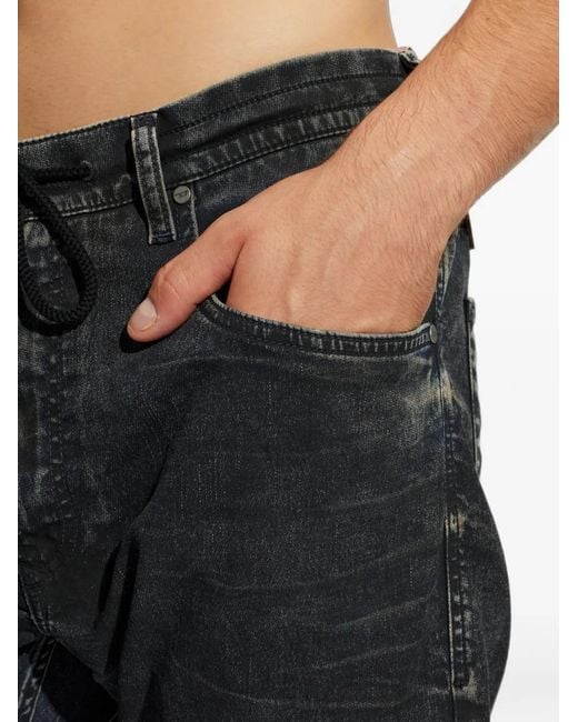 DIESEL Black D-Krooley-B Jogg Drawstring Jeans for men