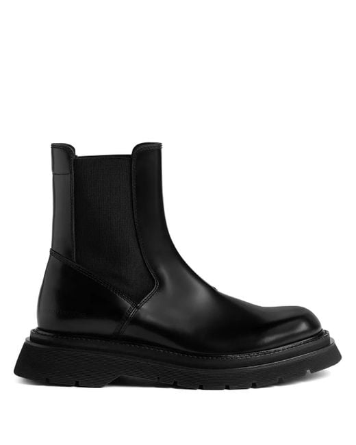 DSquared² Black Patent Leather Chelsea Boots for men