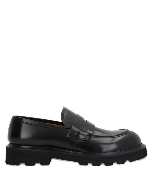Premiata Black Leather Loafers for men