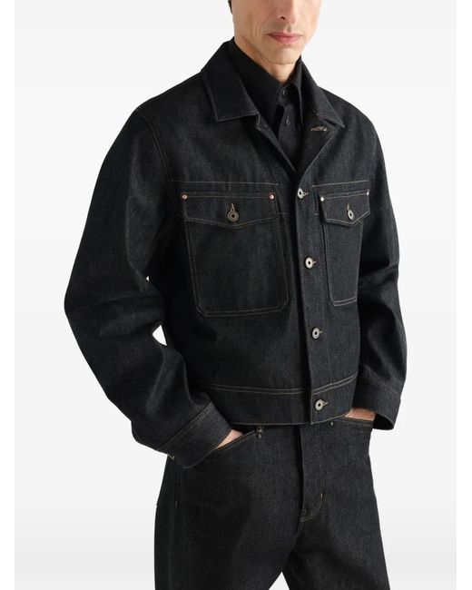 Lemaire Black Trucker Jacket for men