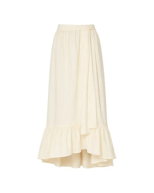 Lisa Marie Fernandez White Nicole Ruffled Skirt